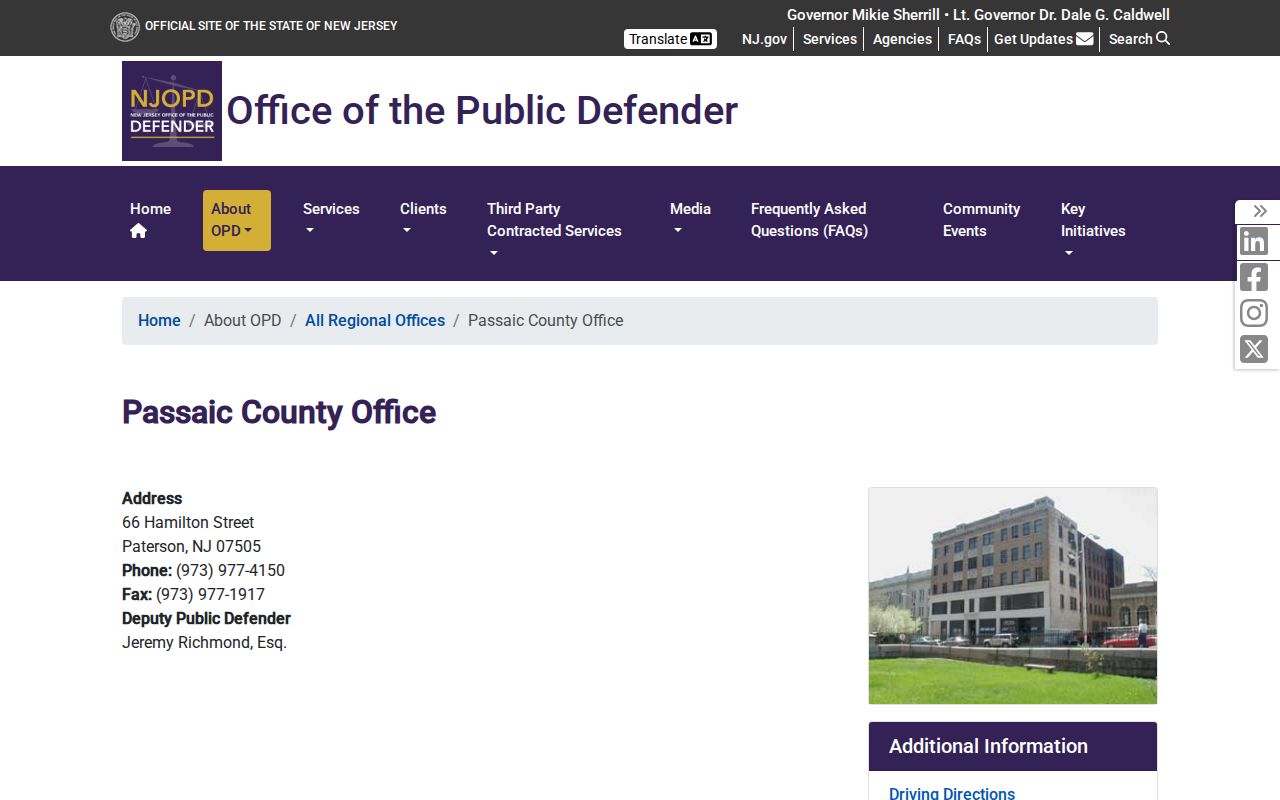 Passaic County criminal court case public defender office source