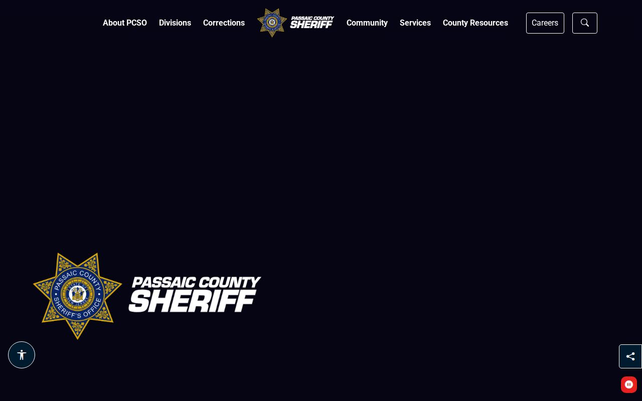 Passaic County criminal history sheriff service gateway